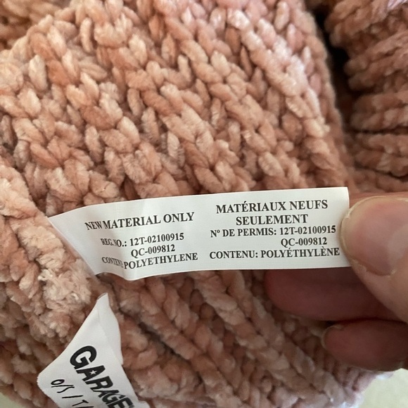 GARAGE pink chunky knit pompom hat O/S - Picture 5 of 7